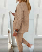 Plaid Comfortable Casual Set