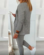 Plaid Comfortable Casual Set