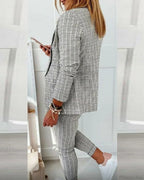 Plaid Comfortable Casual Set