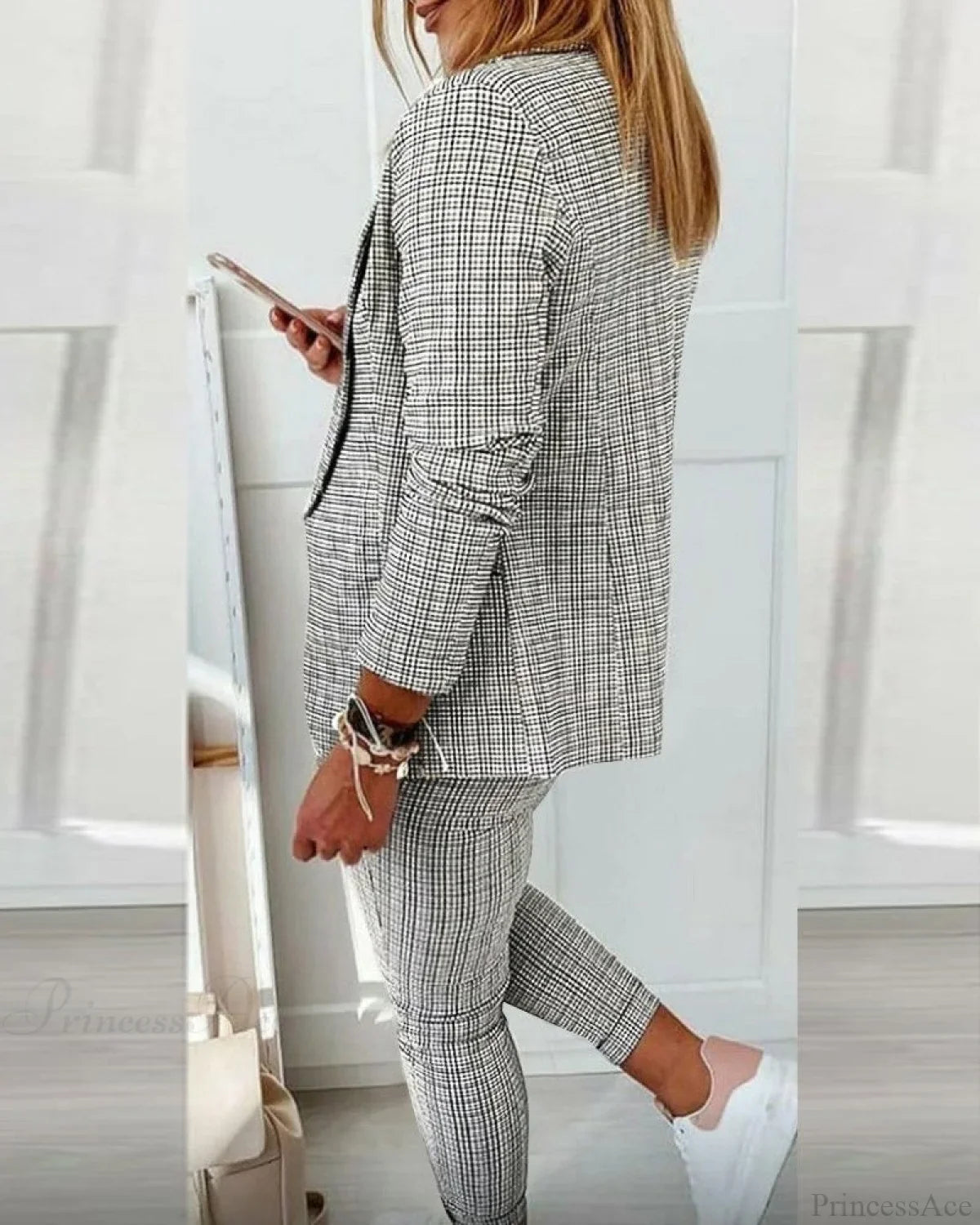 Plaid Comfortable Casual Set