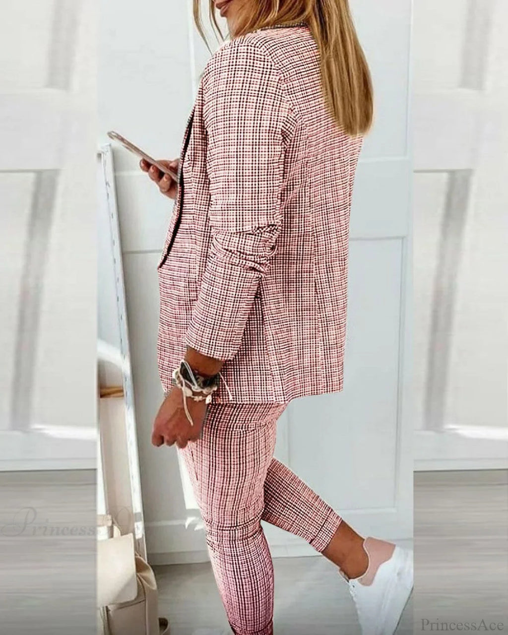 Plaid Comfortable Casual Set