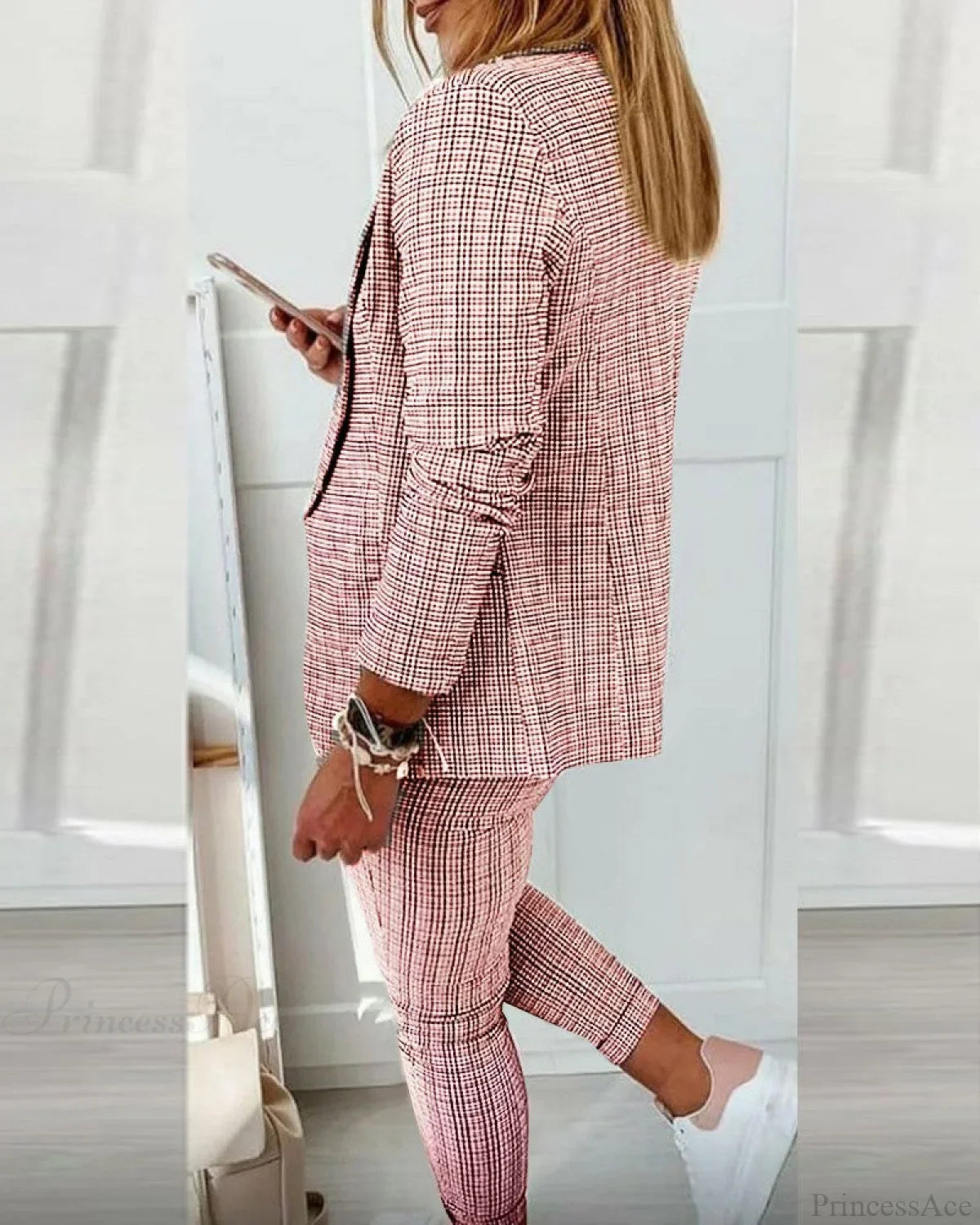 Plaid Comfortable Casual Set