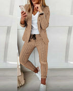 Plaid Comfortable Casual Set