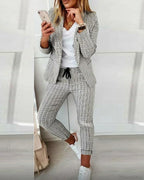 Plaid Comfortable Casual Set