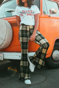 Plaid Flare Pants