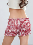 Plaid Ruffled Vintage Short