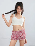Plaid Ruffled Vintage Short