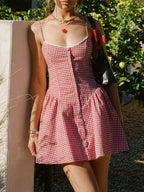 Plaid Sweetheart Mini Dress