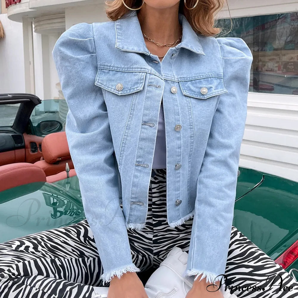 Plus Size High Street Style Stylish Elegant Versatile Denim With Trendy Turn Down Collar Winter Jacket