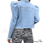 Plus Size High Street Style Stylish Elegant Versatile Denim With Trendy Turn Down Collar Winter Jacket
