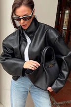 Premium Black Pu Leather Jacket Coat