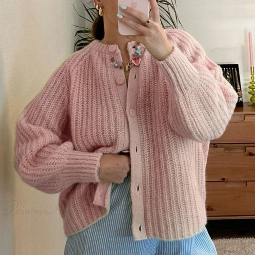 Preppy Button Up Vintage Y2K Cardigan