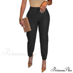 Pu Leather Elegant Office Pants