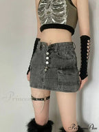 Punk Aesthetic Cyber Retro X-Ray Skeleton Print Sleeveless Vest Armygreen Crop Designer Clothes Women Summer Emo Tank To