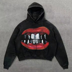 Retro Punk Printed Hoodie