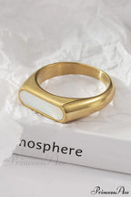 Retro Style Stainless Steel Colorful Opal Rings