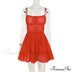 Ruched Elastic Backless Charming Cami Mini Dress