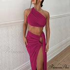 Ruched High Rise Maxi Dress