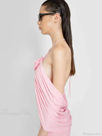 Ruched Off-Shoulder Black Party Dress