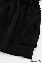 Ruffle Neck Lacework A-Line Dress