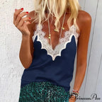 Ruffle Spaghetti Strap V Backless Top