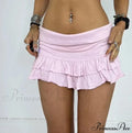 Ruffle Tiered Stylish Micro Mini Skirt