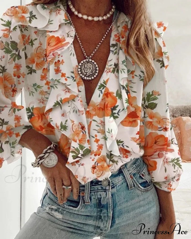 Ruffled Blouse By Vera