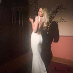 Ruffles Green Straps Backless Elegant Bodycon Evening Maxi Dress