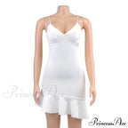 Ruffles Straps Stylish Mini Dress