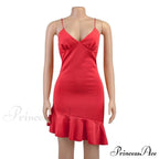 Ruffles Straps Stylish Mini Dress
