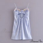 Satin Lace Patchwork Charming Cupped Slip Mini Dress