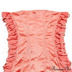 Satin Lace Up Charming Bandage Strapless Mini Dress