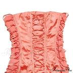 Satin Lace Up Charming Bandage Strapless Mini Dress