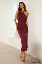 Satin Spaghetti Strap Party Dress