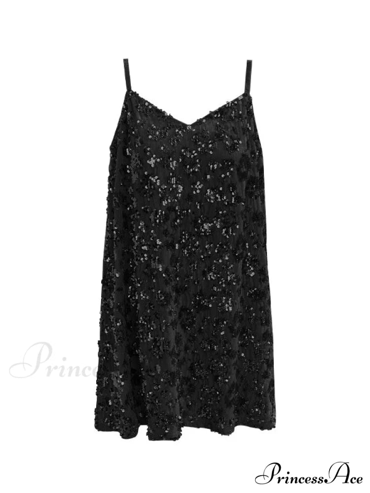 Sequin Slimming Suspender Dress For Women