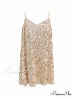 Sequin Slimming Suspender Dress For Women