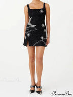 Sequins Sleeveless A-Line Mini Dress