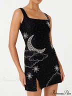 Sequins Sleeveless A-Line Mini Dress