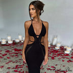 Backless Wrap Charming Chest Midi Dress
