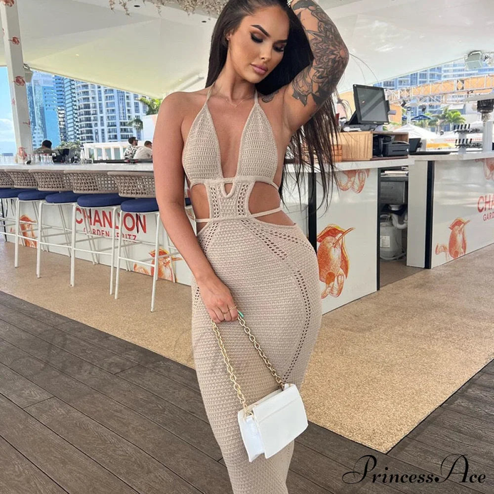 Backless Wrap Charming Chest Midi Dress