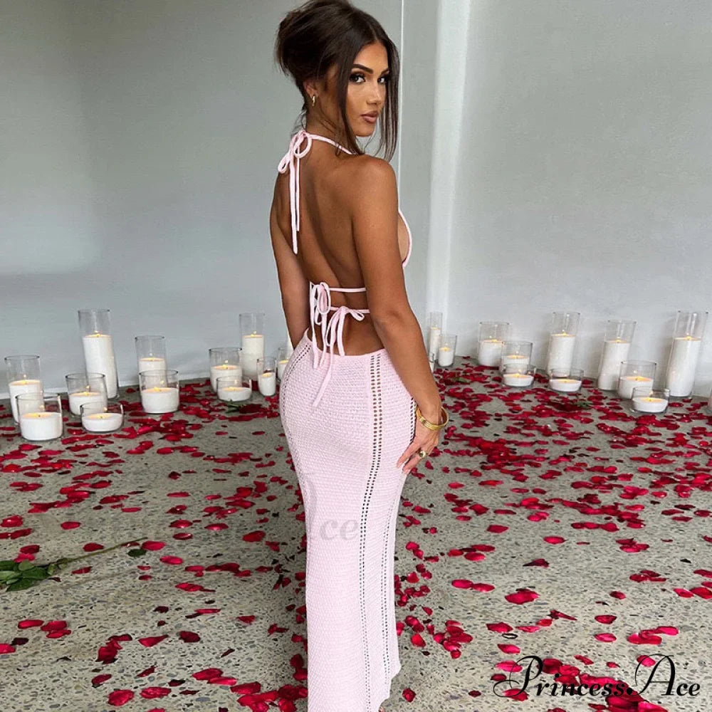 Backless Wrap Charming Chest Midi Dress