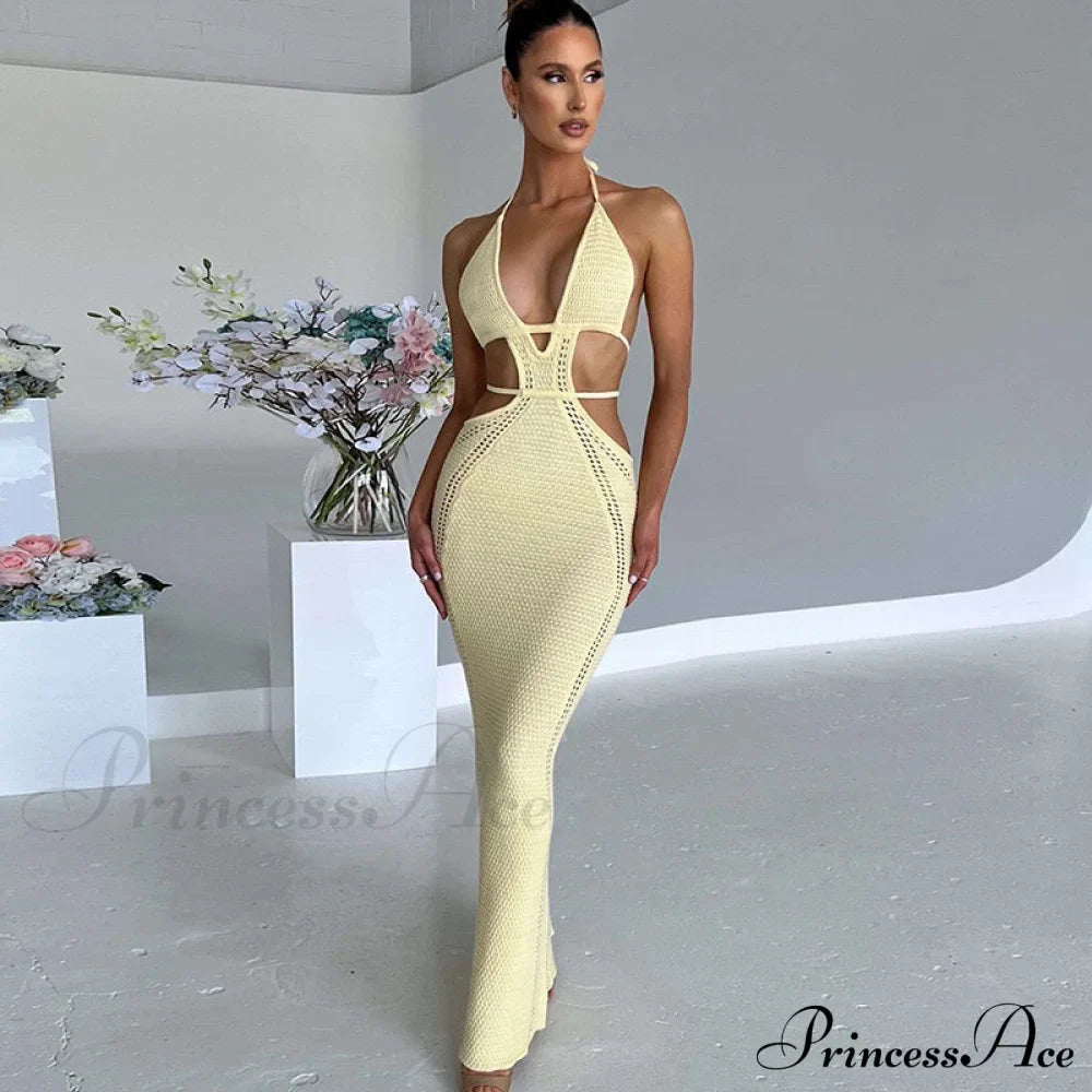 Backless Wrap Charming Chest Midi Dress