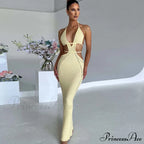 Backless Wrap Charming Chest Midi Dress
