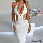 Backless Wrap Charming Chest Midi Dress