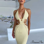 Backless Wrap Charming Chest Midi Dress