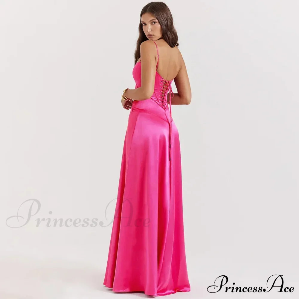 Bandage Lace Up Sleeveless Party Robe Maxi Dress