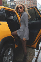 Color Blocked Waist Cinched A Line Fitted Mini Dress