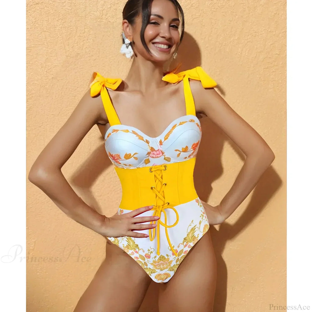 Cut Out Push Up One Piece Swimsuit