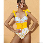 Cut Out Push Up One Piece Swimsuit