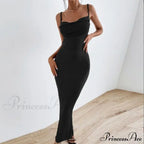 Draped Sleeveless Spaghetti Strap Midi Dress